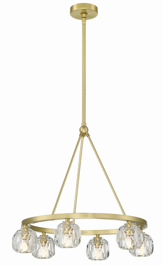 Crystorama Crystorama Aragon 6 Light Soft Brass Chandelier