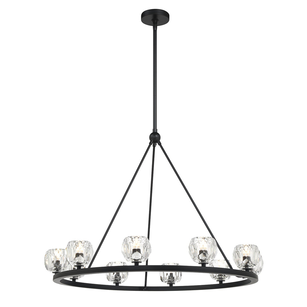 Crystorama Crystorama Aragon 10 Light Matte Black Chandelier