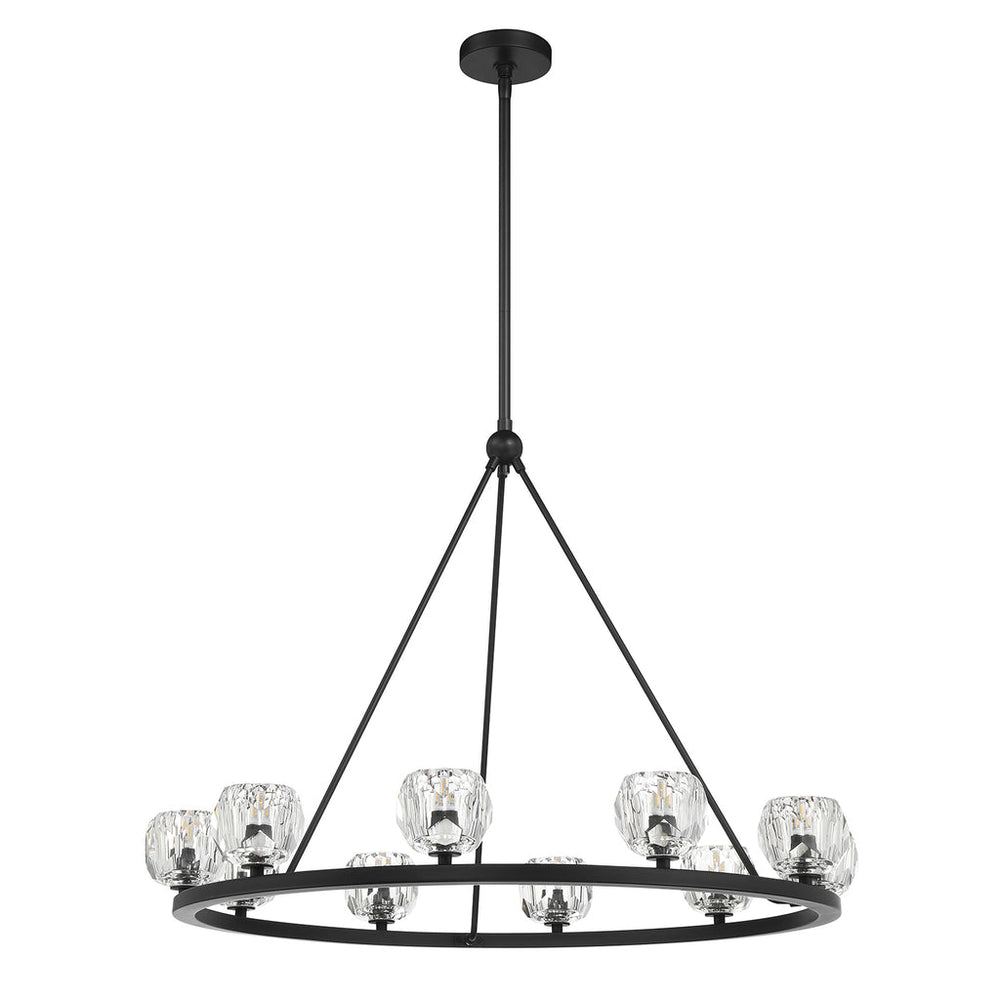 Crystorama Crystorama Aragon 10 Light Matte Black Chandelier