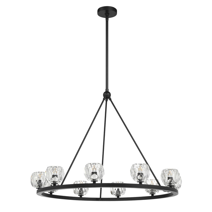 Crystorama Crystorama Aragon 10 Light Matte Black Chandelier
