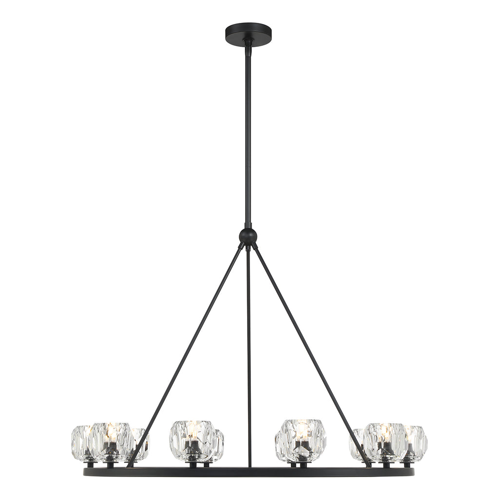 Crystorama Crystorama Aragon 10 Light Matte Black Chandelier
