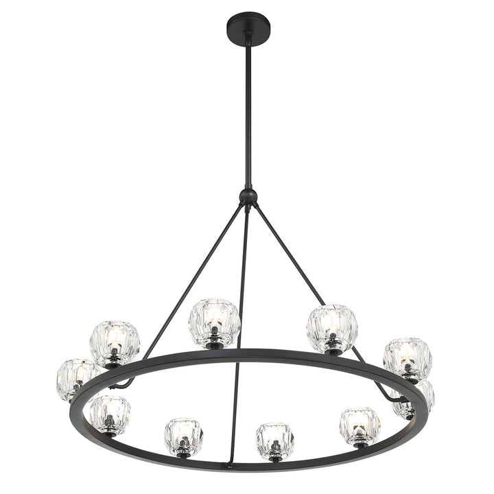 Crystorama Crystorama Aragon 10 Light Matte Black Chandelier