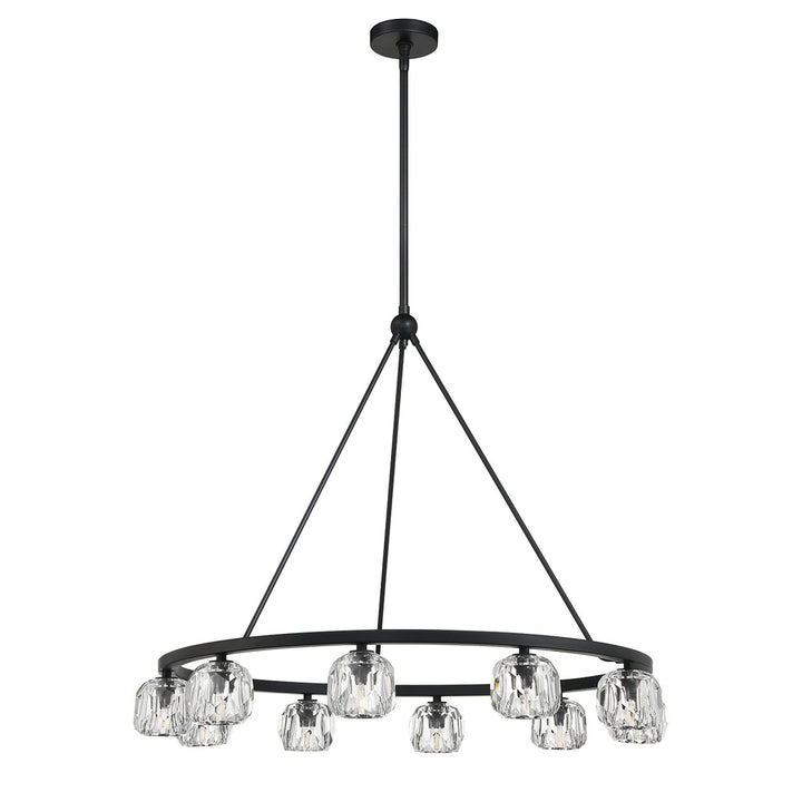 Crystorama Crystorama Aragon 10 Light Matte Black Chandelier