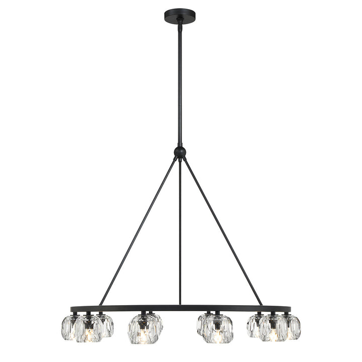 Crystorama Crystorama Aragon 10 Light Matte Black Chandelier
