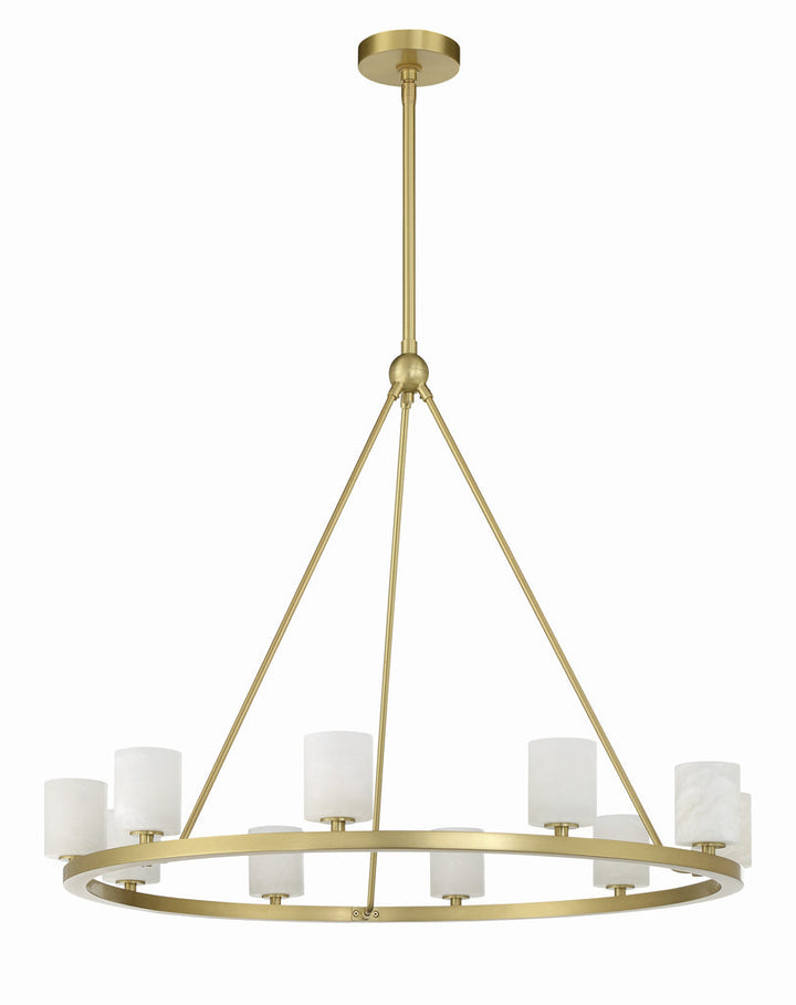 Crystorama Crystorama Aragon 10 Light Soft Brass Chandelier