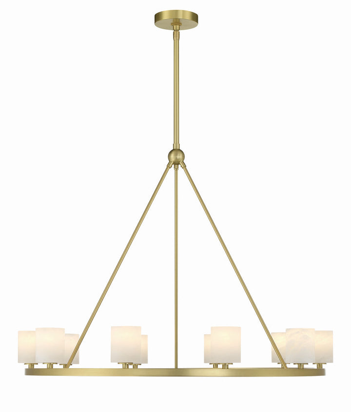 Crystorama Crystorama Aragon 10 Light Soft Brass Chandelier