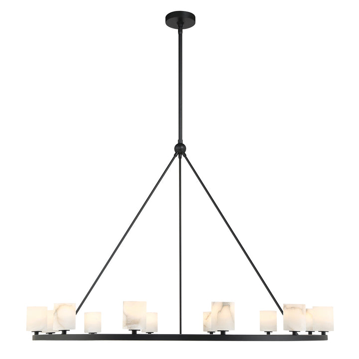 Crystorama Crystorama Aragon 12 Light Matte Black Chandelier