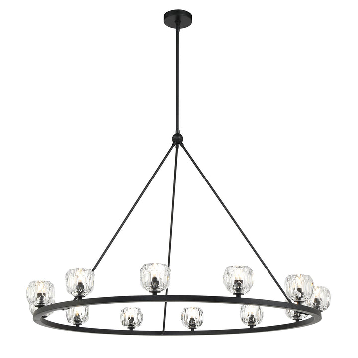 Crystorama Crystorama Aragon 12 Light Matte Black Chandelier