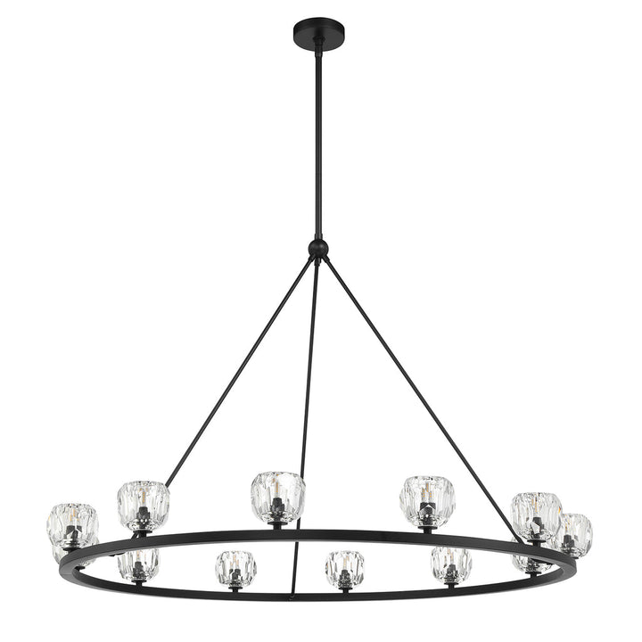 Crystorama Crystorama Aragon 12 Light Matte Black Chandelier