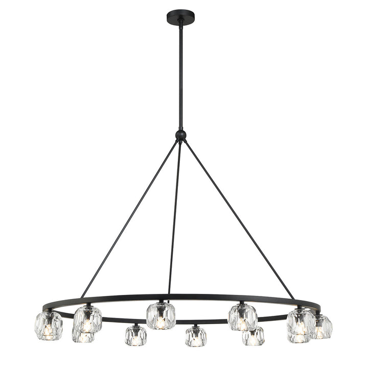 Crystorama Crystorama Aragon 12 Light Matte Black Chandelier