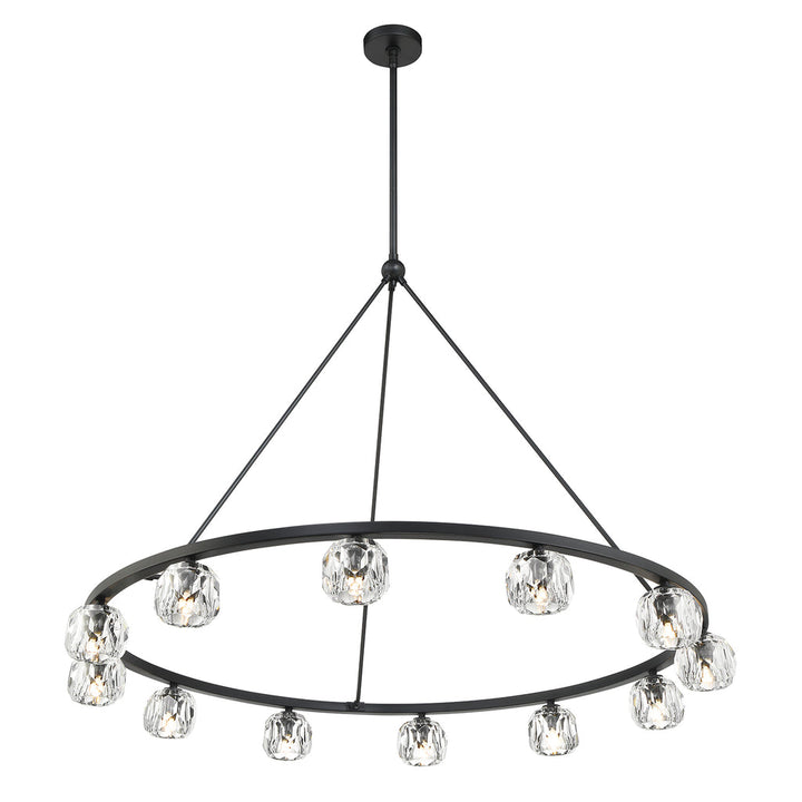 Crystorama Crystorama Aragon 12 Light Matte Black Chandelier