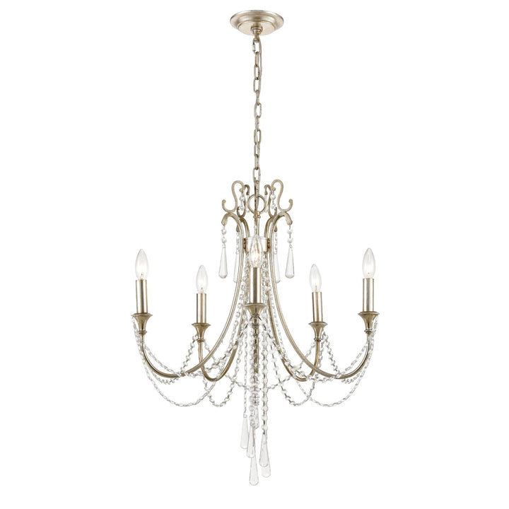 Crystorama Crystorama Arcadia 5 Light Antique Silver Chandelier