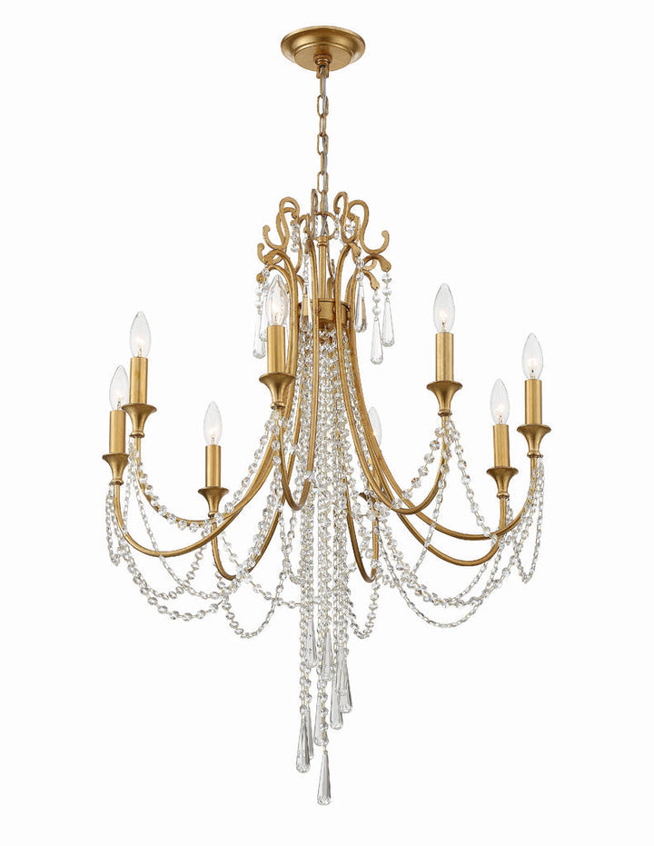 Crystorama Crystorama Arcadia 8 Light Antique Gold Chandelier