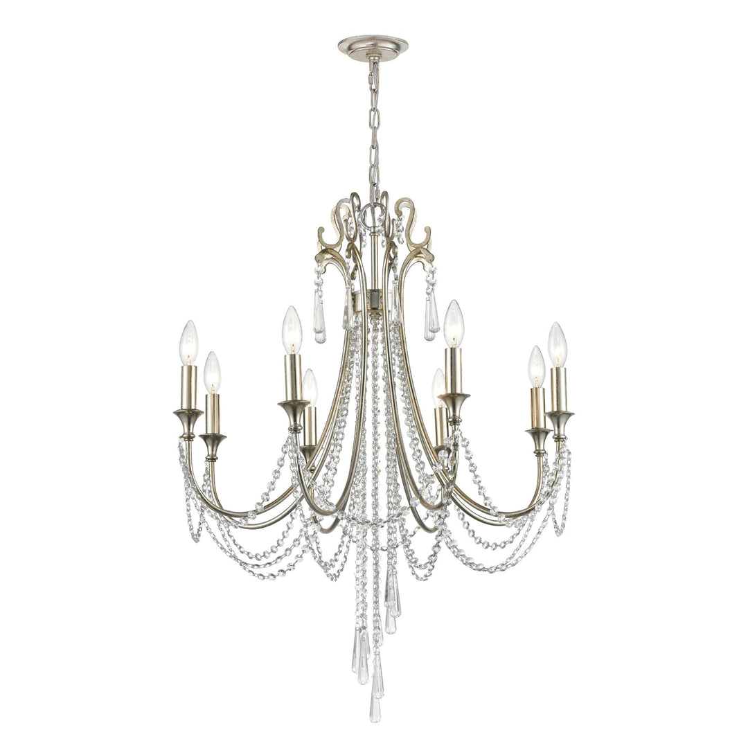 Crystorama Crystorama Arcadia 8 Light Antique Silver Chandelier