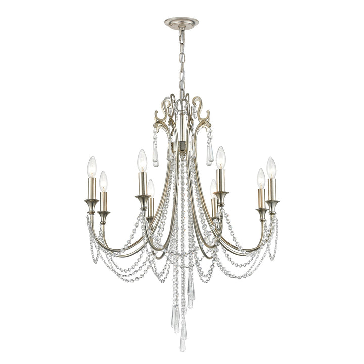 Crystorama Crystorama Arcadia 8 Light Antique Silver Chandelier