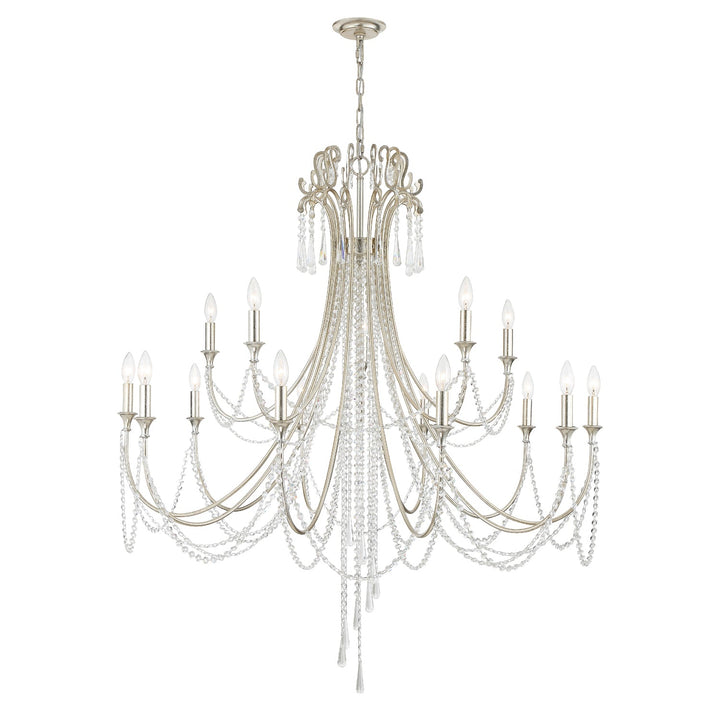 Crystorama Crystorama Arcadia 15 Light Antique Silver Chandelier