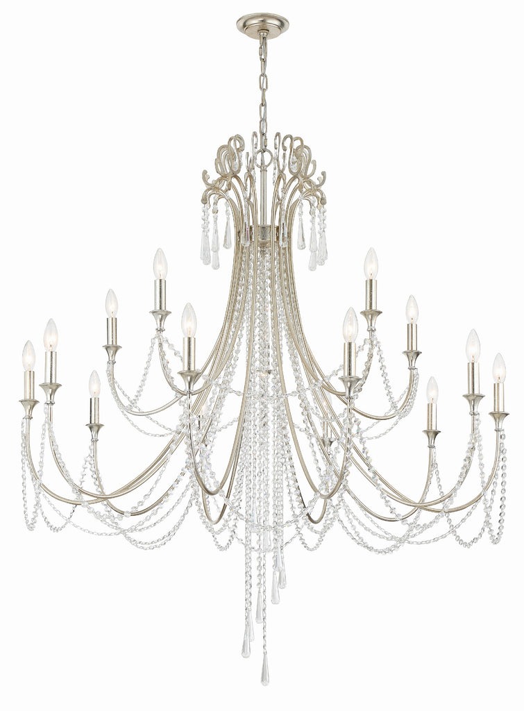 Crystorama Crystorama Arcadia 15 Light Antique Silver Chandelier