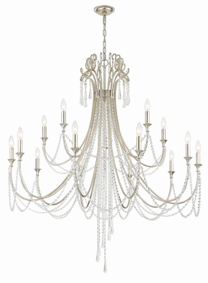 Crystorama Crystorama Arcadia 15 Light Antique Silver Chandelier