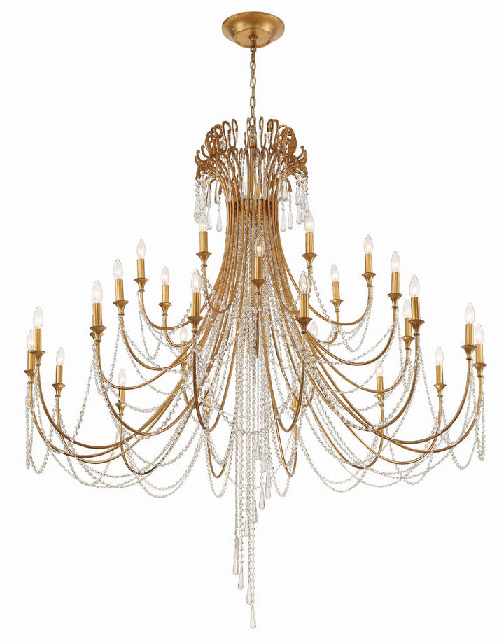 Crystorama Crystorama Arcadia 28 Light Antique Gold Chandelier