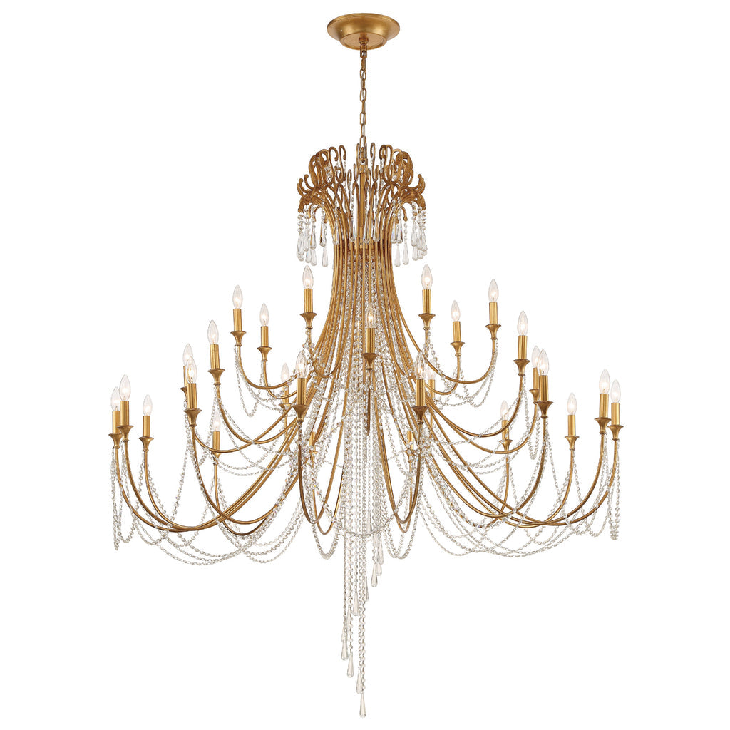 Crystorama Crystorama Arcadia 28 Light Antique Gold Chandelier