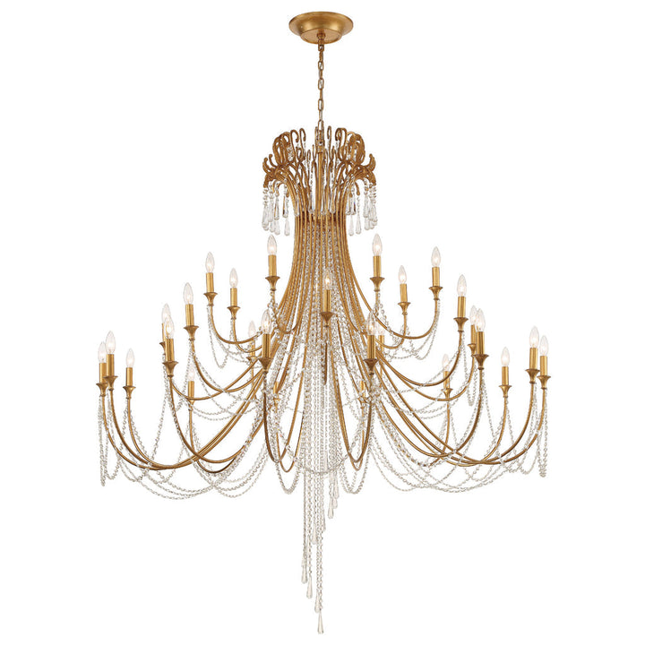 Crystorama Crystorama Arcadia 28 Light Antique Gold Chandelier