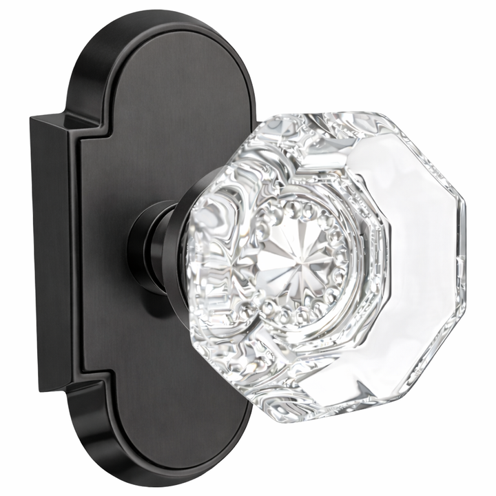 Magnifique® Arched Door Set with Crystal Octagon Knobs (Several Finishes Available)