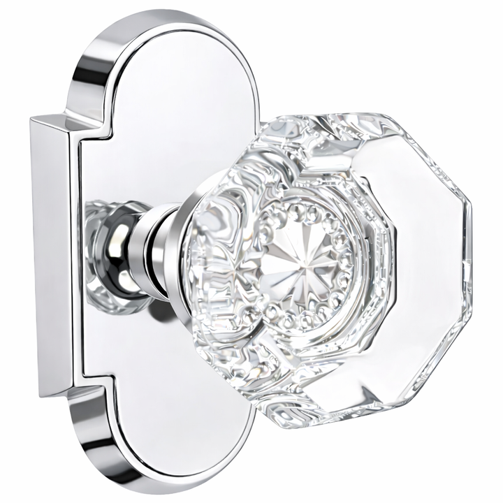 Magnifique® Arched Door Set with Crystal Octagon Knobs (Several Finishes Available)