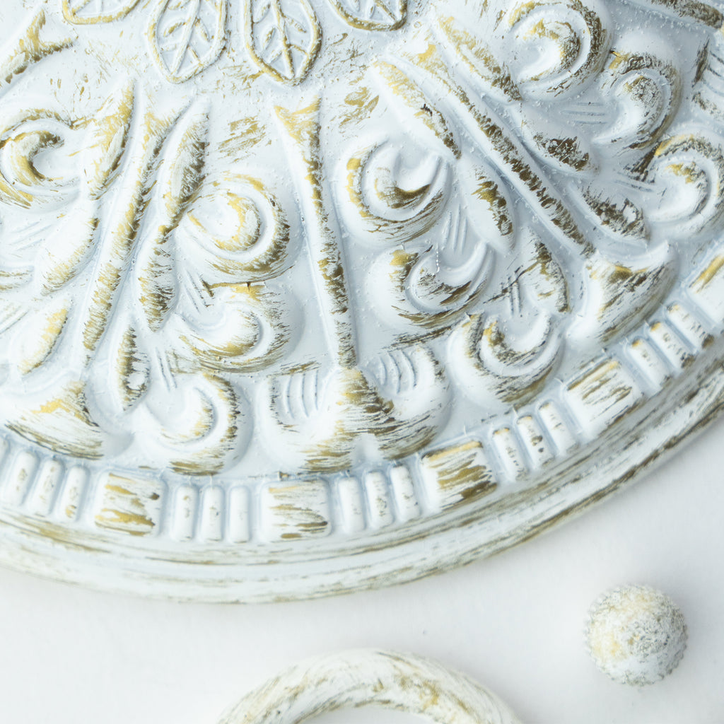 Crystorama Crystorama Paris Market 6 Light Rose Crystal Antique White Chandelier