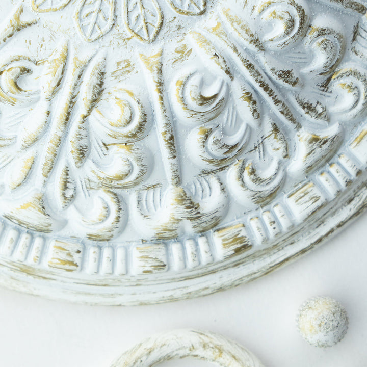 Crystorama Crystorama Paris Market 6 Light Rose Crystal Antique White Chandelier