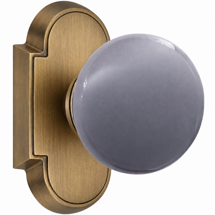 Magnifique® Arched Door Set with Gray Porcelain Knobs (Several Finishes Available)