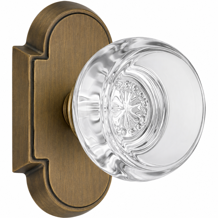 Magnifique® Arched Door Set with Round Crystal Knobs (Several Finishes Available)