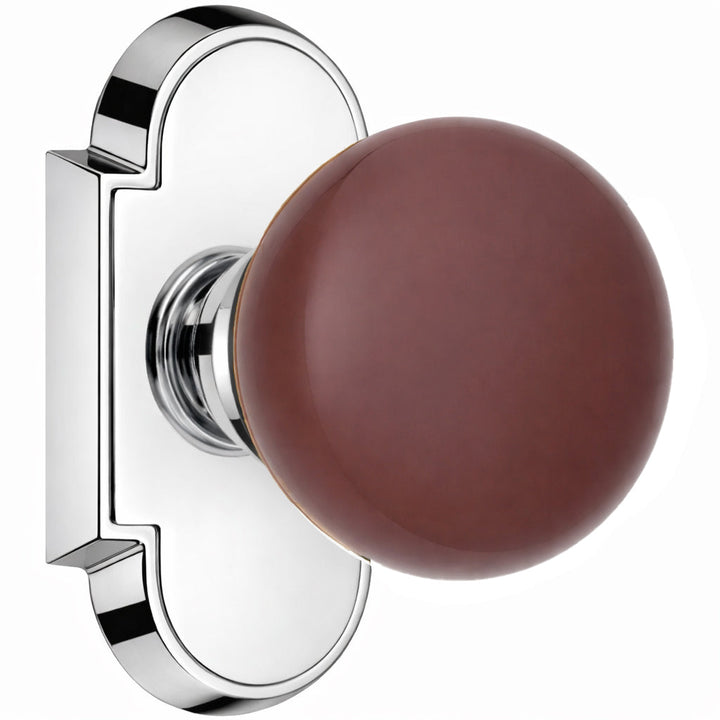 Magnifique® Arched Door Set with Brown Porcelain Knobs (Several Finishes Available)