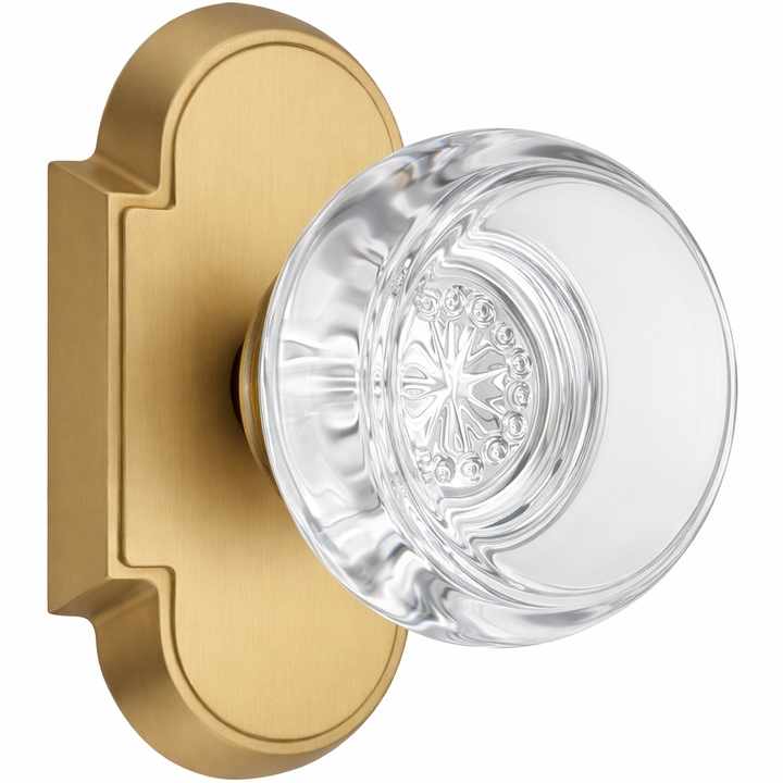Magnifique® Arched Door Set with Round Crystal Knobs (Several Finishes Available)