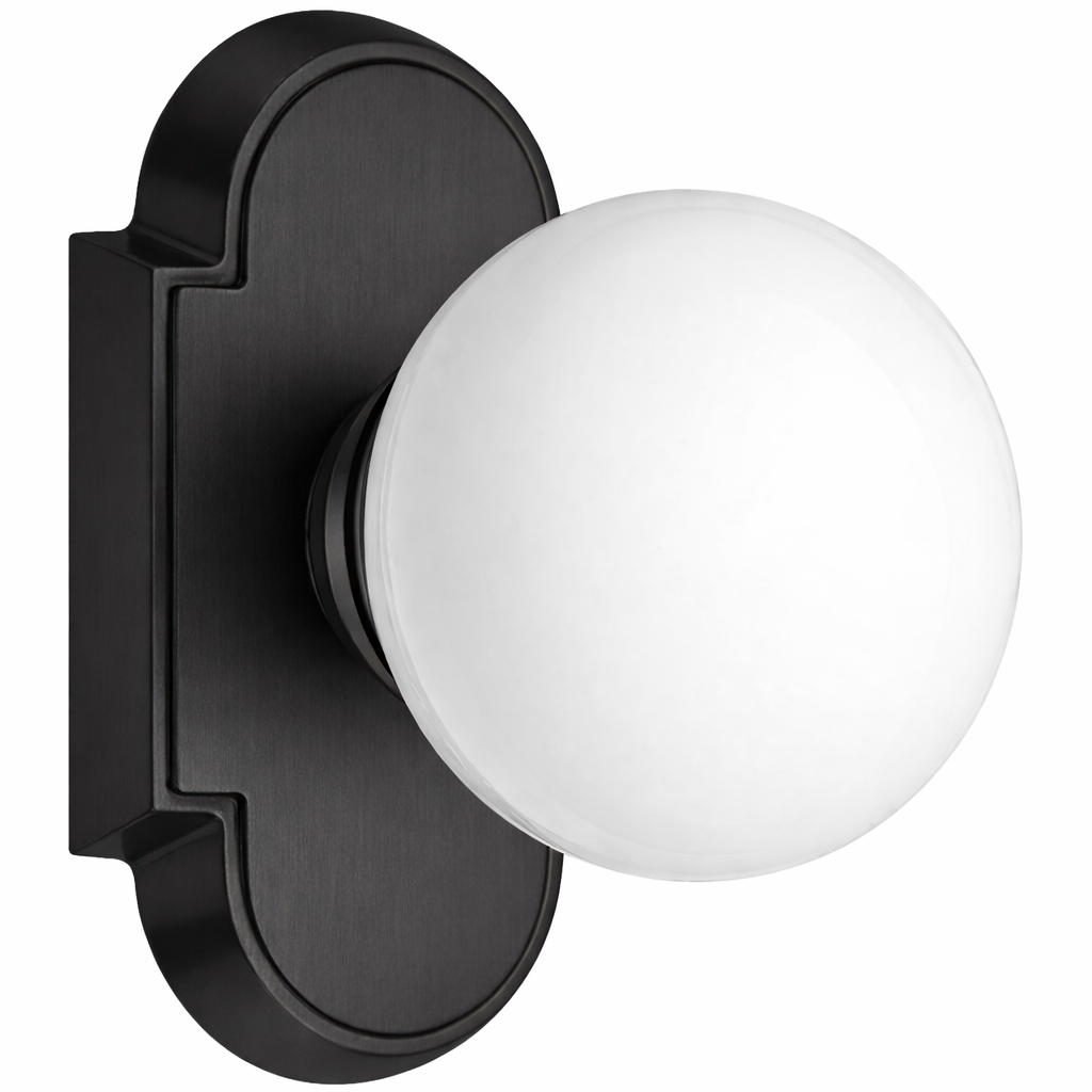 Magnifique® Arched Door Set with White Porcelain Knobs (Several Finishes Available)
