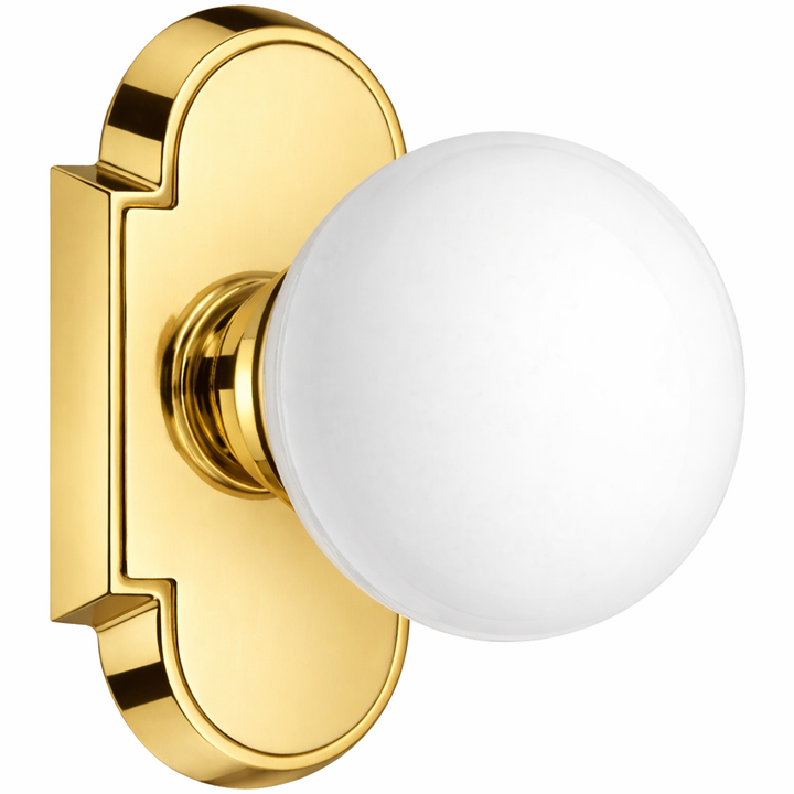 Magnifique® Arched Door Set with White Porcelain Knobs (Several Finishes Available)