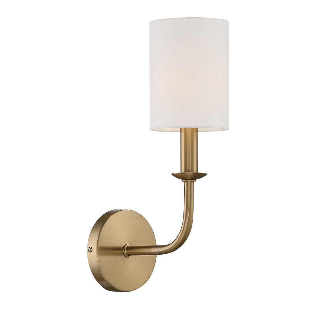 Crystorama Crystorama Bailey 1 Light Aged Brass Sconce