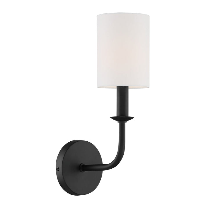 Crystorama Crystorama Bailey 1 Light Matte Black Sconce