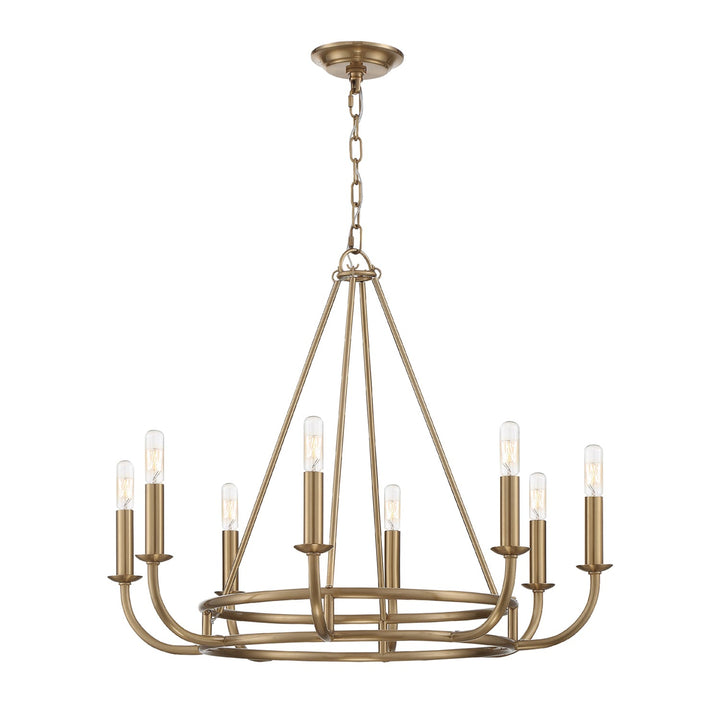 Crystorama Crystorama Bailey 8 Light Aged Brass Chandelier