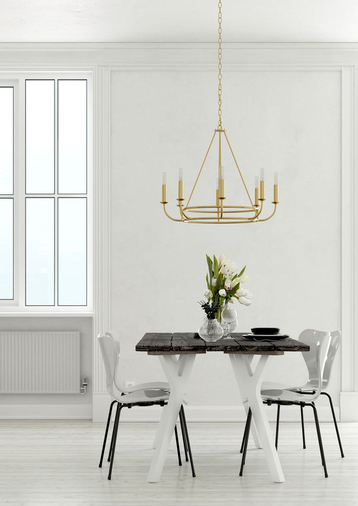 Crystorama Crystorama Bailey 8 Light Aged Brass Chandelier