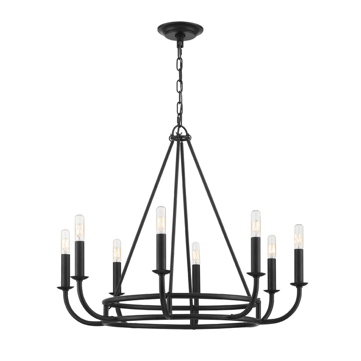 Crystorama Crystorama Bailey 8 Light Matte Black Chandelier