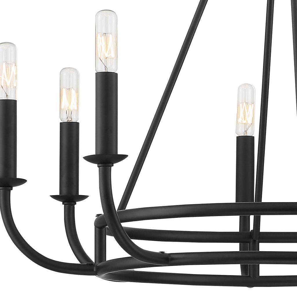 Crystorama Crystorama Bailey 8 Light Matte Black Chandelier