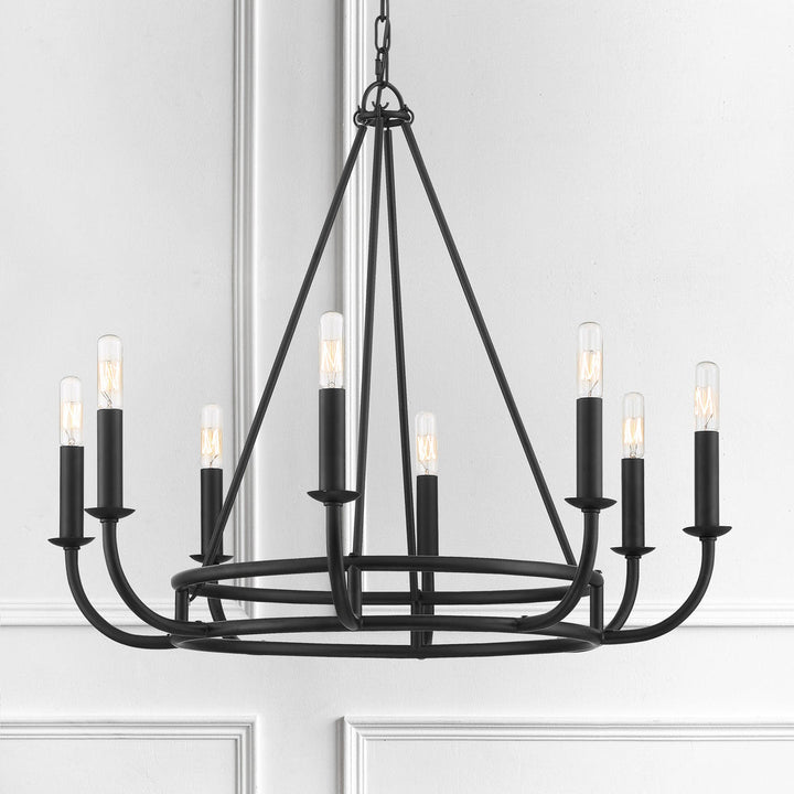 Crystorama Crystorama Bailey 8 Light Matte Black Chandelier