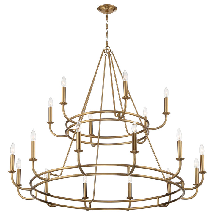 Crystorama Crystorama Bailey 18 Light Aged Brass Chandelier