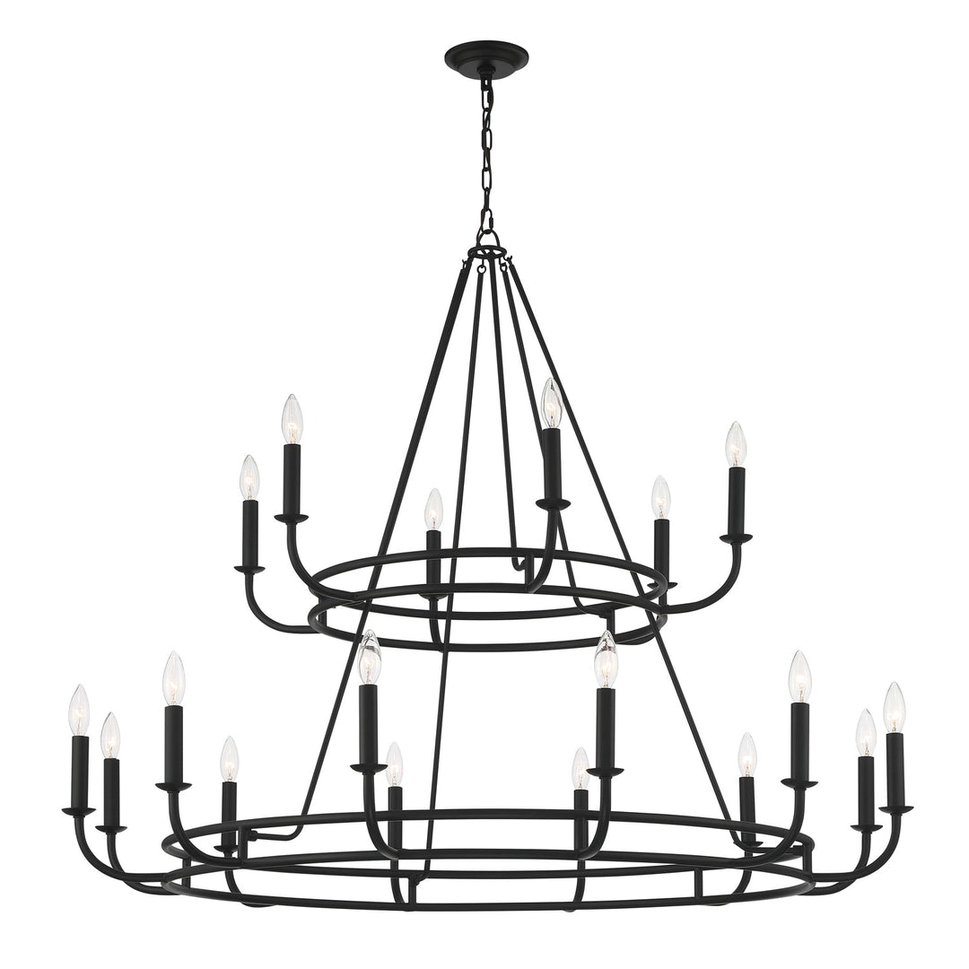 Crystorama Crystorama Bailey 18 Light Matte Black Chandelier