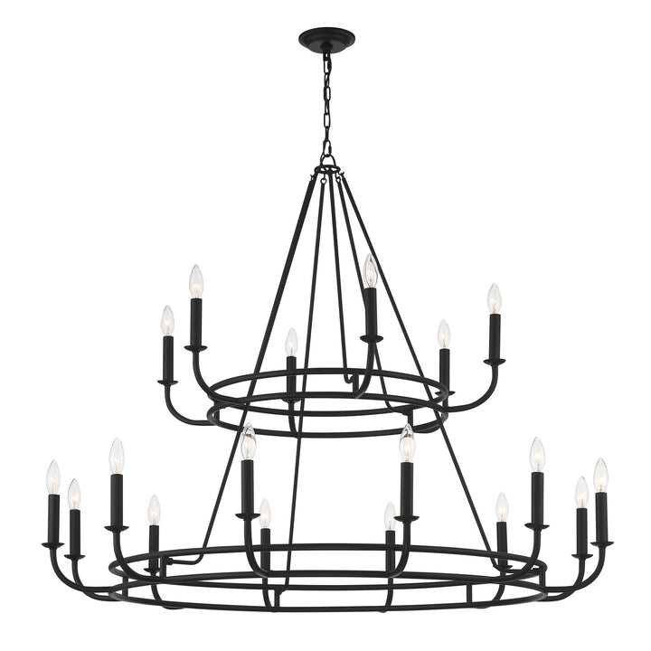 Crystorama Crystorama Bailey 18 Light Matte Black Chandelier