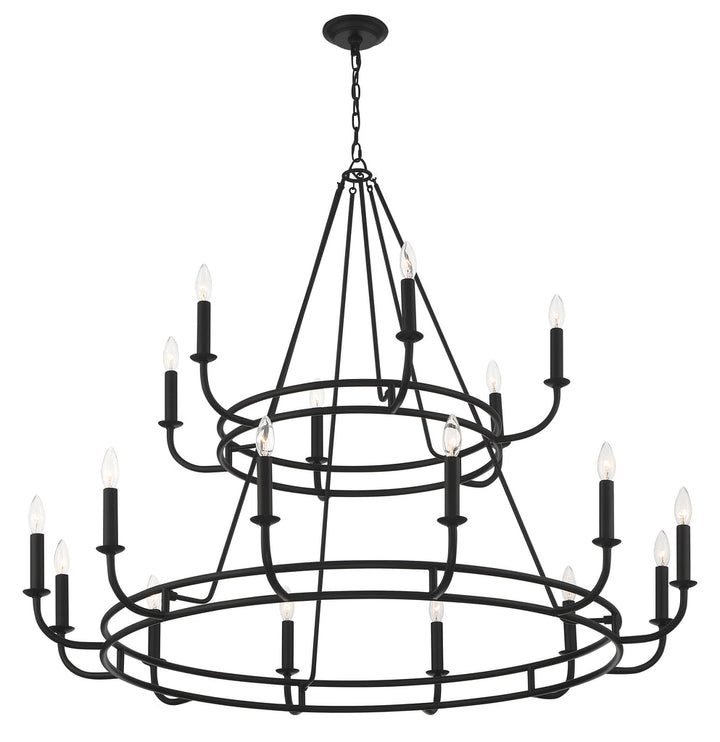 Crystorama Crystorama Bailey 18 Light Matte Black Chandelier