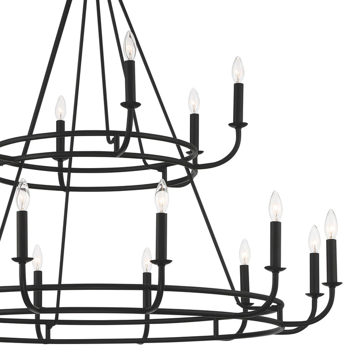 Crystorama Crystorama Bailey 18 Light Matte Black Chandelier