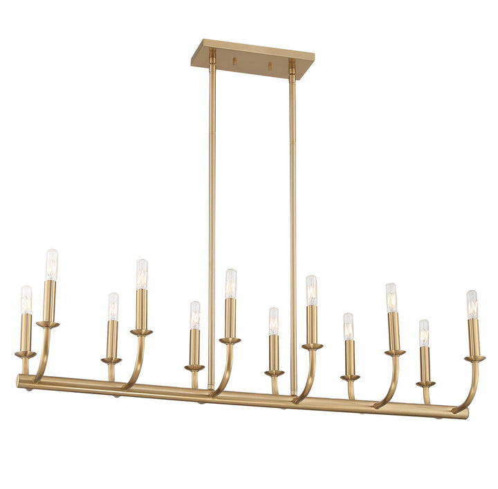 Crystorama Crystorama Bailey 12 Light Aged Brass Chandelier