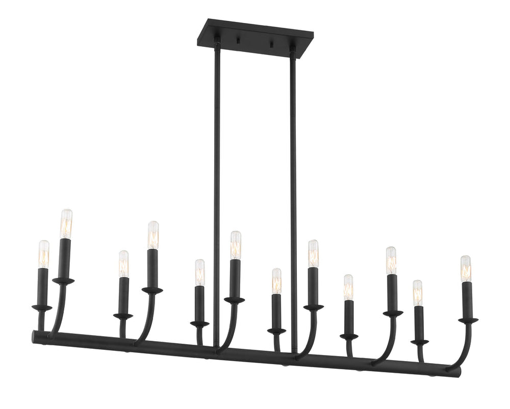 Crystorama Crystorama Bailey 12 Light Matte Black Chandelier
