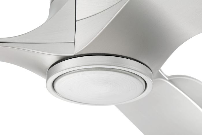 ##Antique Hardware## 60"  Bandeaux Fan Painted Nickel, Painted Nickel Finish Blades, light kit Included (Optional)